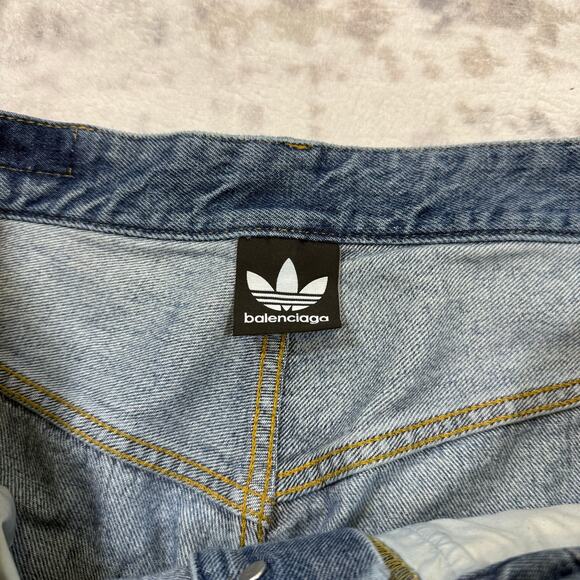 Authentic Balenciaga X Adidas Baggy Jeans S - Picture 2 of 7